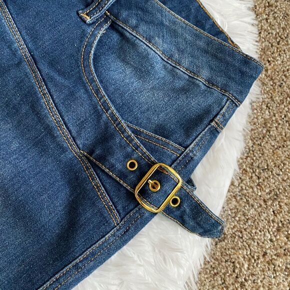 Phat Fashions Baby Phat Cropped Jeans Silver Label Vintage Womens Size 15 - Picture 6 of 10